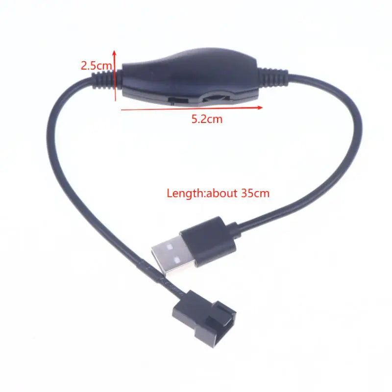 USB to 4-Pin PWM Fan Adapter Cable | 5V to 12V Boost Converter Fan Power Adapter Cable QXL