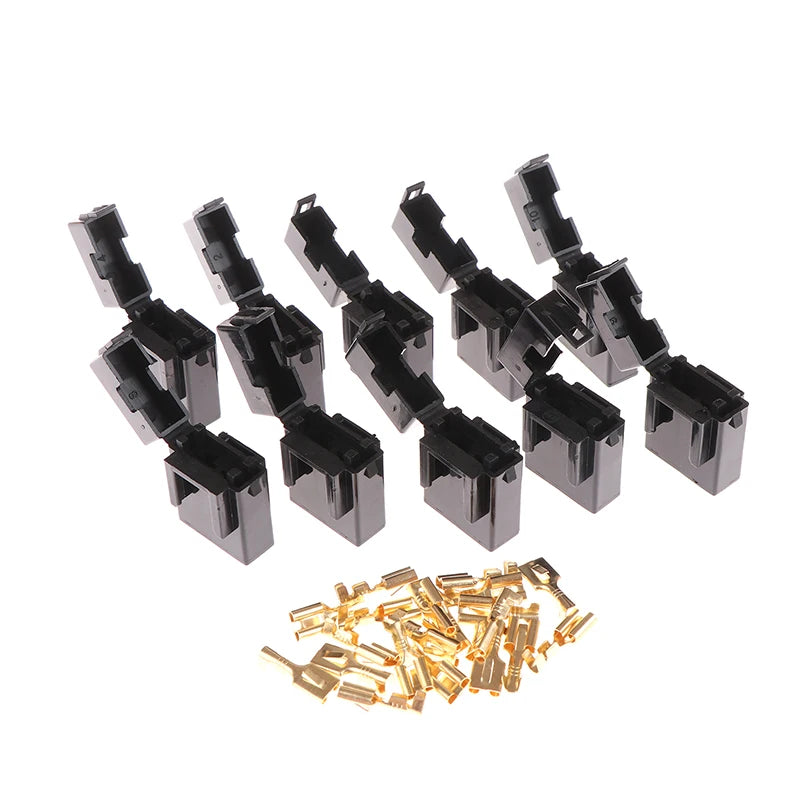 10-Pack ATC Blade Fuse Holder Block with 20 Brass Terminals Auto Fuse Holder QXL 10pcs