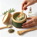 Bamboo Mask Mixing Bowl Set with Lid & Spoon | DIY Skincare Mask Mixing Bowl Set QXL Default Title