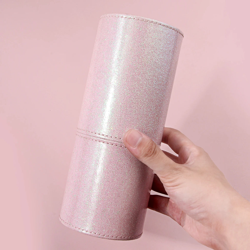 KOSSHOW Pink Detachable Makeup Brush Holder – Dustproof Makeup Brush Holder QXL