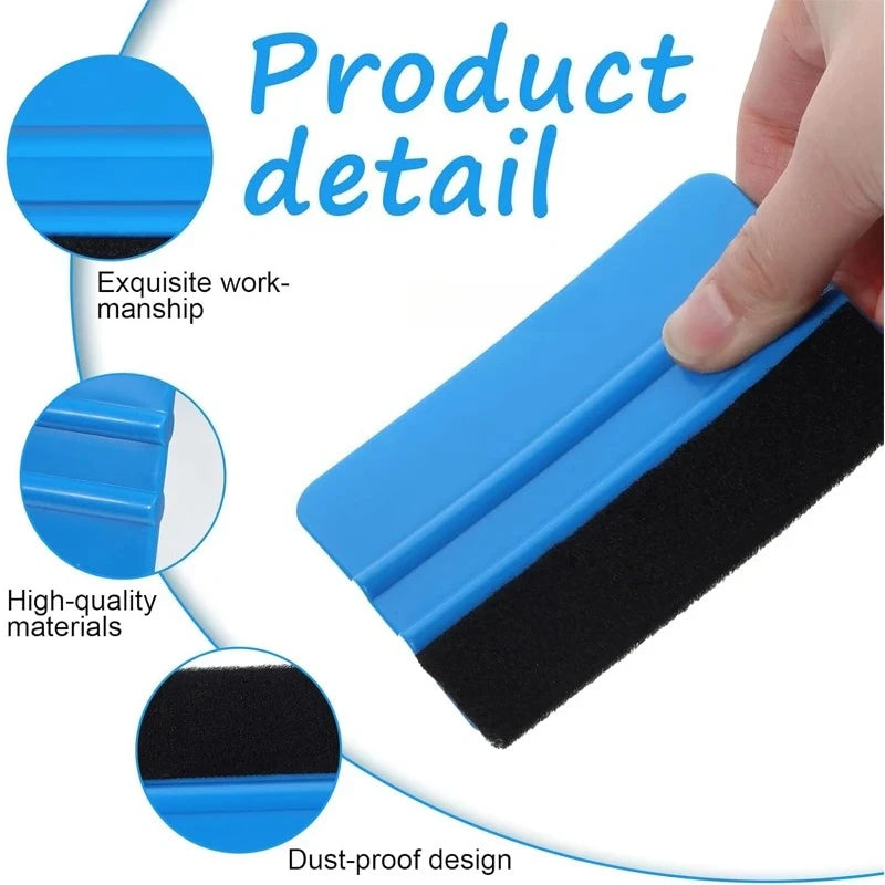 Felt Edge Vinyl Wrap Squeegee | Car Window Tint Scraper Tool Vinyl Wrap Squeegee QXL