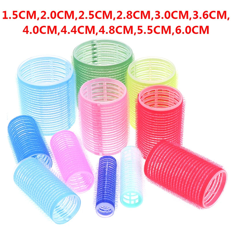 6-Pack Self-Grip Heatless Hair Rollers | No-Clip Curlers Set Heatless Hair Rollers QXL