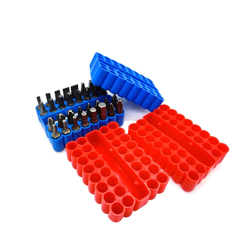 Twin Pack 32-Slot 1/4" Hex Shank Bit Holder & Drill Organizer Bit Holder Organizer QXL