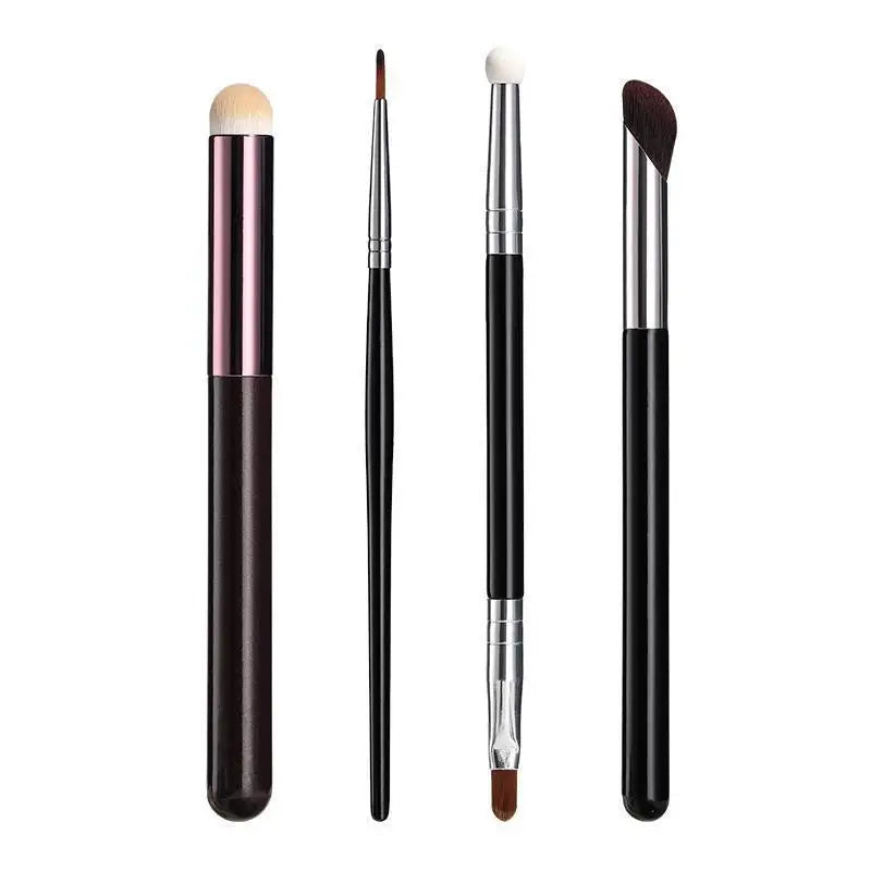 Round Head Concealer Brush Set – 4pc Powder Puff & Eye Concealer Brush Set QXL
