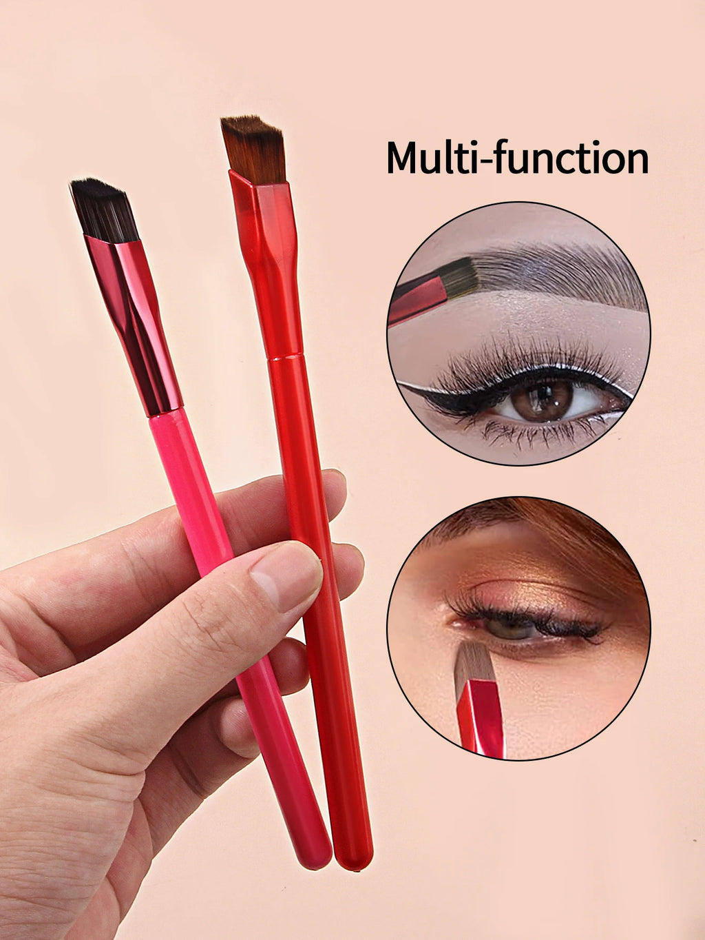 KOSSHOW 2-Pack Angled Eyebrow & Concealer Brush Set Eyebrow Makeup Brush QXL