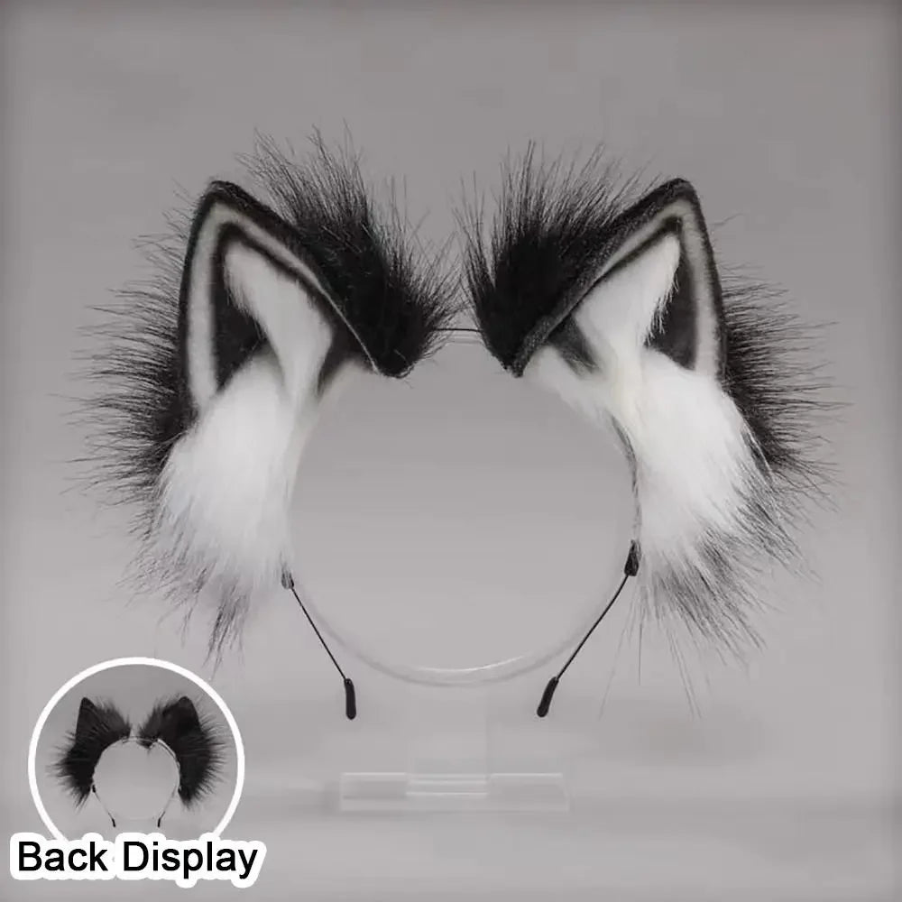 Cat Ear Headband | Handmade Plush Anime Cosplay Hair Hoop Cosplay Hair Headband QXL Color 1
