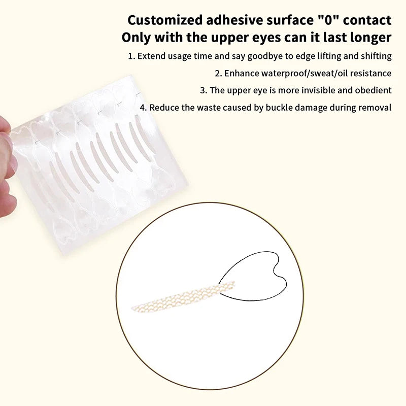 128-Pc Double Eyelid Tape Stickers with Handle | Invisible Eyelid Tape Stickers QXL