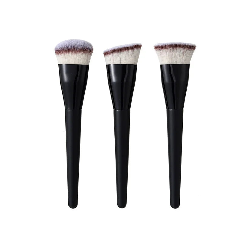 2-Pack Angled & Flat Foundation Brushes | Blush & Cream Foundation Brush Set QXL