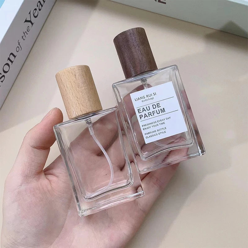 Square Glass Perfume Bottle | Refillable Spray Atomizer 15–50ml Perfume Spray Bottle QXL