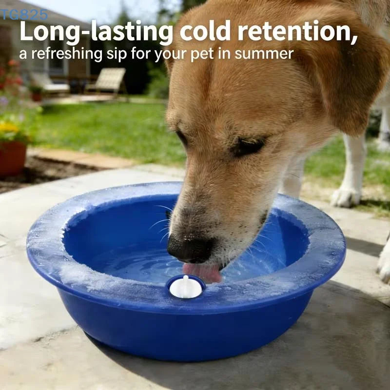 Freezable Cooling Dog Bowl | Summer Pet Water Feeder Cooling Pet Bowl QXL