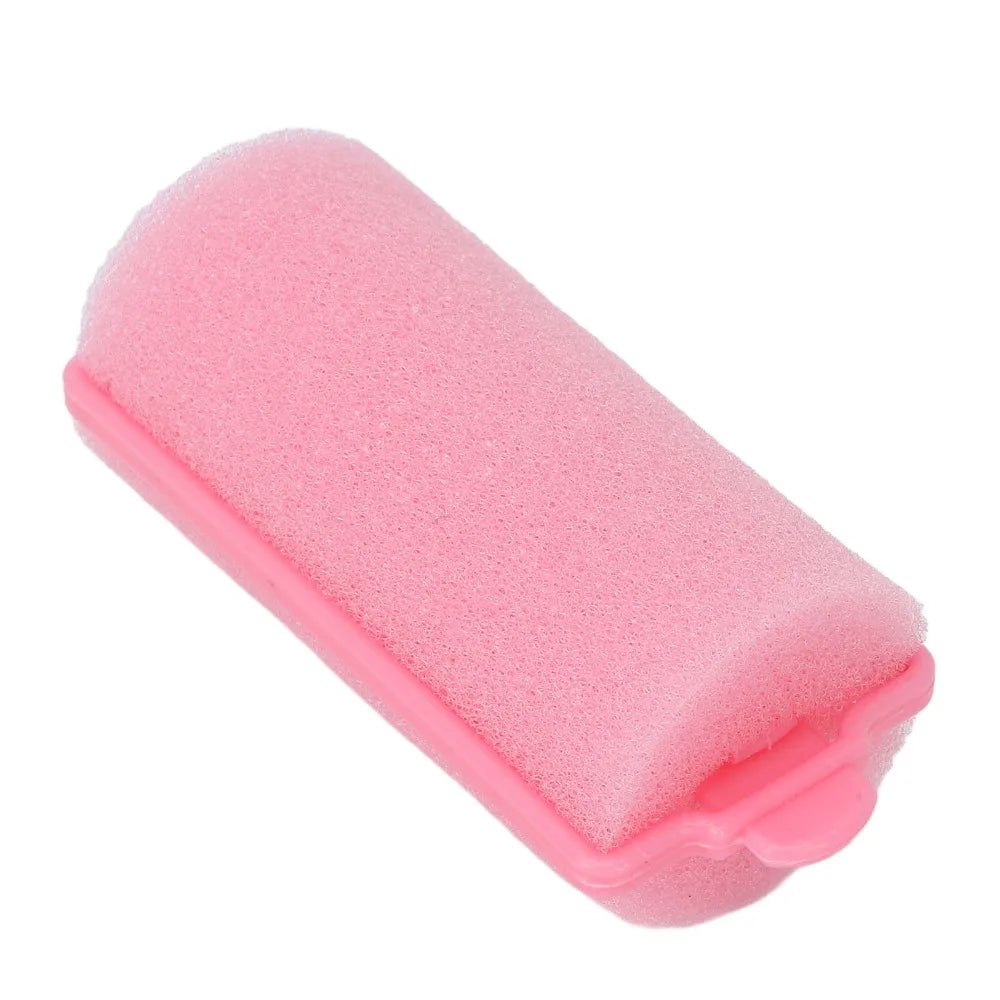 12-Pack Pink Foam Hair Rollers | No-Heat Curl Styling Set Foam Hair Rollers QXL