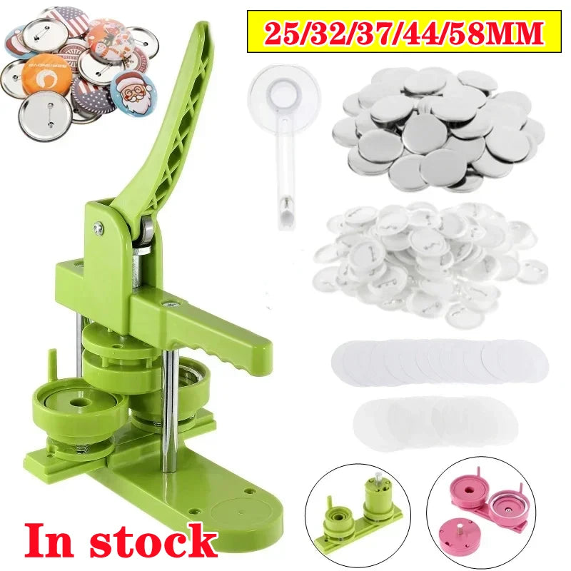 DIY Button Badge Maker Machine | Press Kit with Circle Cutter Badge Maker Machine QXL