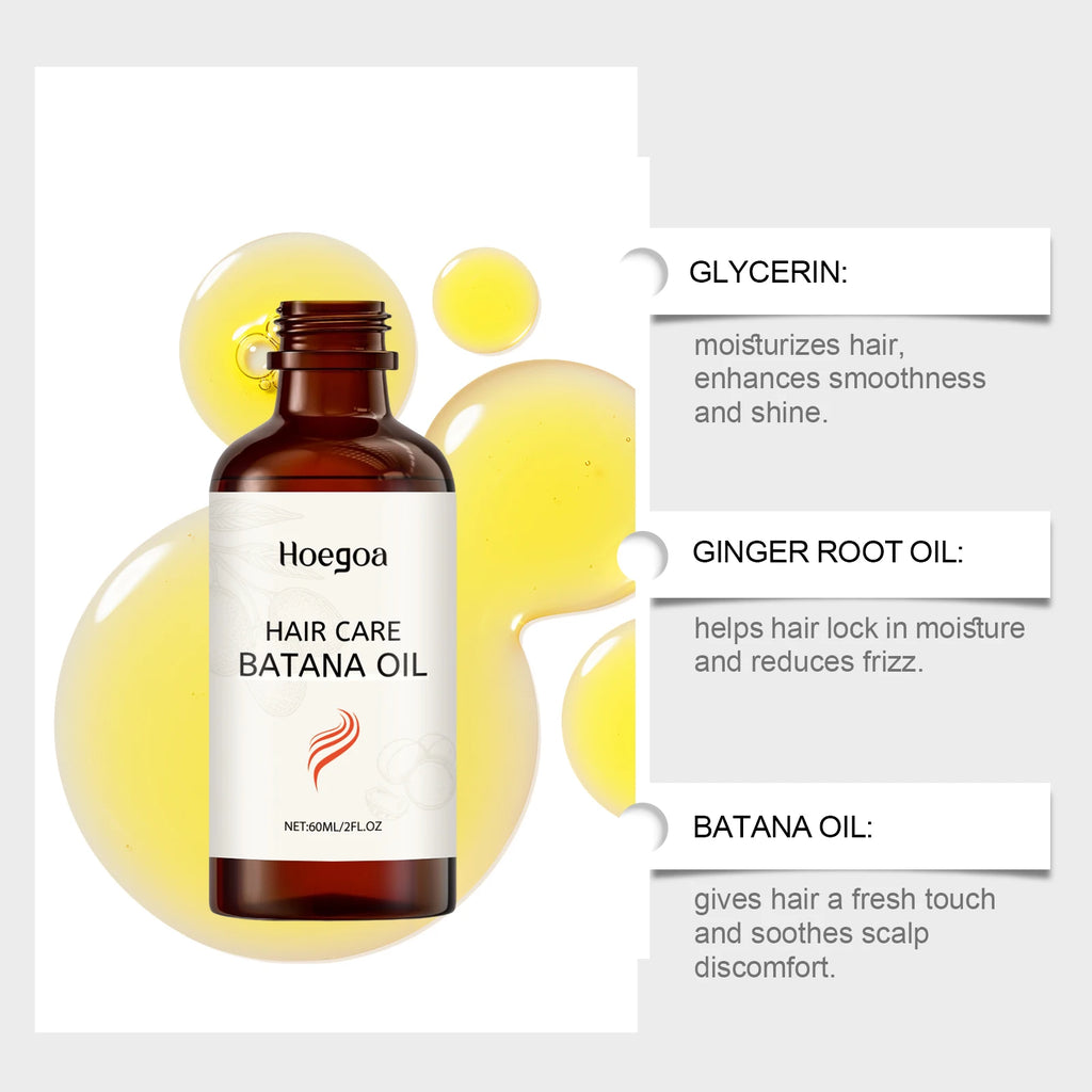 HOEGOA Batana Hair Oil 60ml – Strengthen & Nourish All Hair Types Hair Treatment Oil QXL