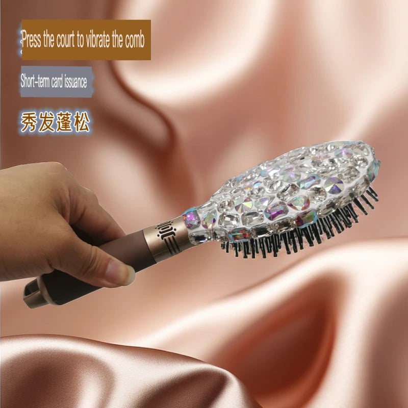 Diamond Air Cushion Hair Comb | Detangling & Scalp Massage Air Cushion Hair Comb QXL Pale Pinkish Grey