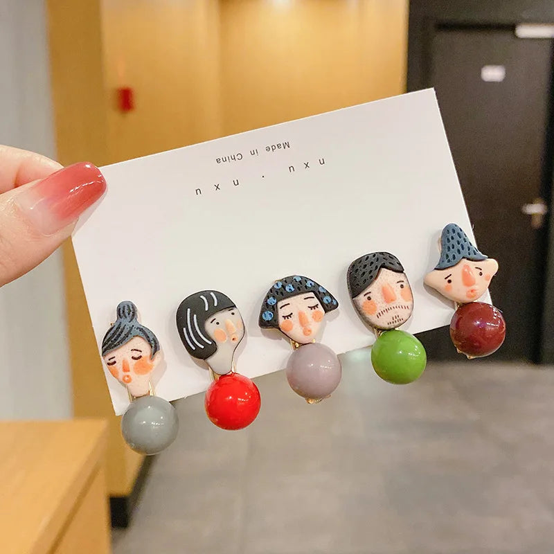 Funny Person Duckbill Hair Clips – Creative Handmade Barrettes Novelty Hair Clips QXL