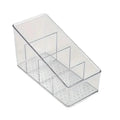 4-Grid Clear Acrylic Makeup Brush Holder for Vanity
