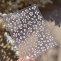 5D Hot Stamping Silver Nail Stickers | DIY Manicure Decals Nail Art Stickers QXL to4846-1