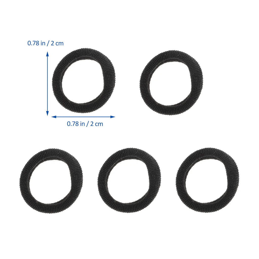 200-Pack Soft Cloth Hair Ties | No-Snag Kids & Daily Use Hair Ties QXL Black