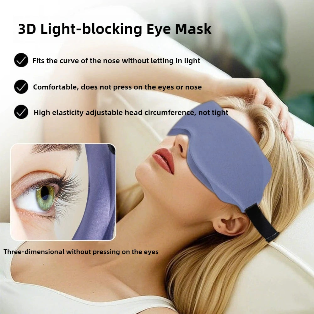 3D Contoured Sleep Mask – Blackout Eye Mask for Travel & Rest Sleep Eye Mask QXL