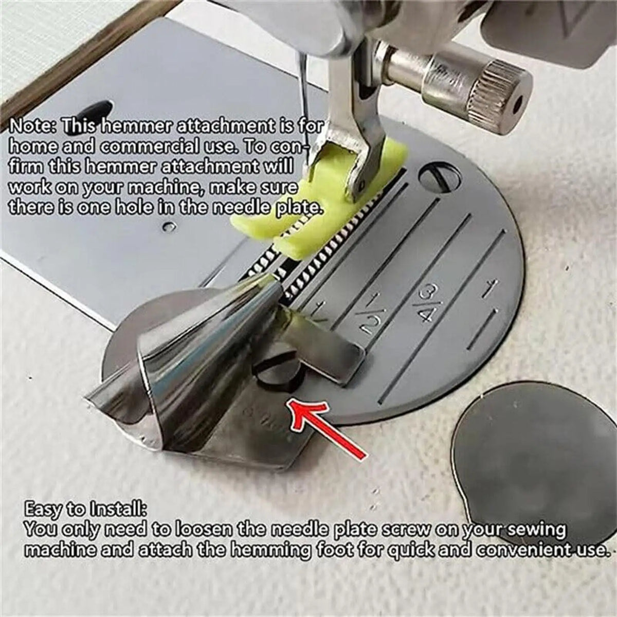 Rolled Hem Presser Foot 3mm–10mm | Sewing Machine Hemmer Sewing Presser Foot QXL