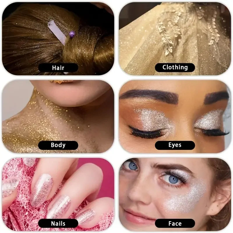 VERONNI Liquid Glitter Spray | Holographic Highlighter 80ml Body Glitter Spray QXL