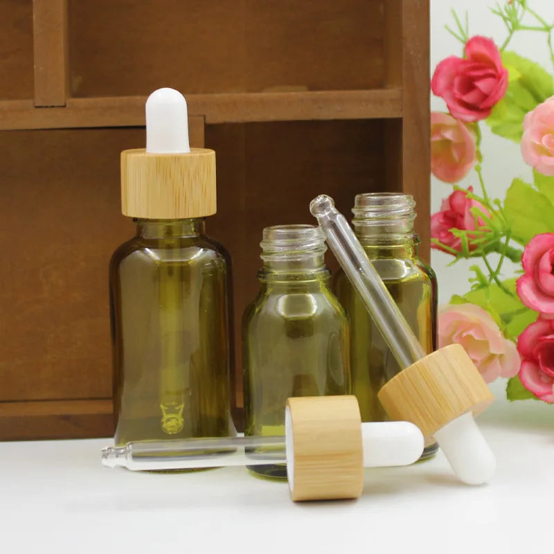 Green Glass Dropper Bottle 5–100ml | Essential Oil Storage Glass Dropper Bottle QXL