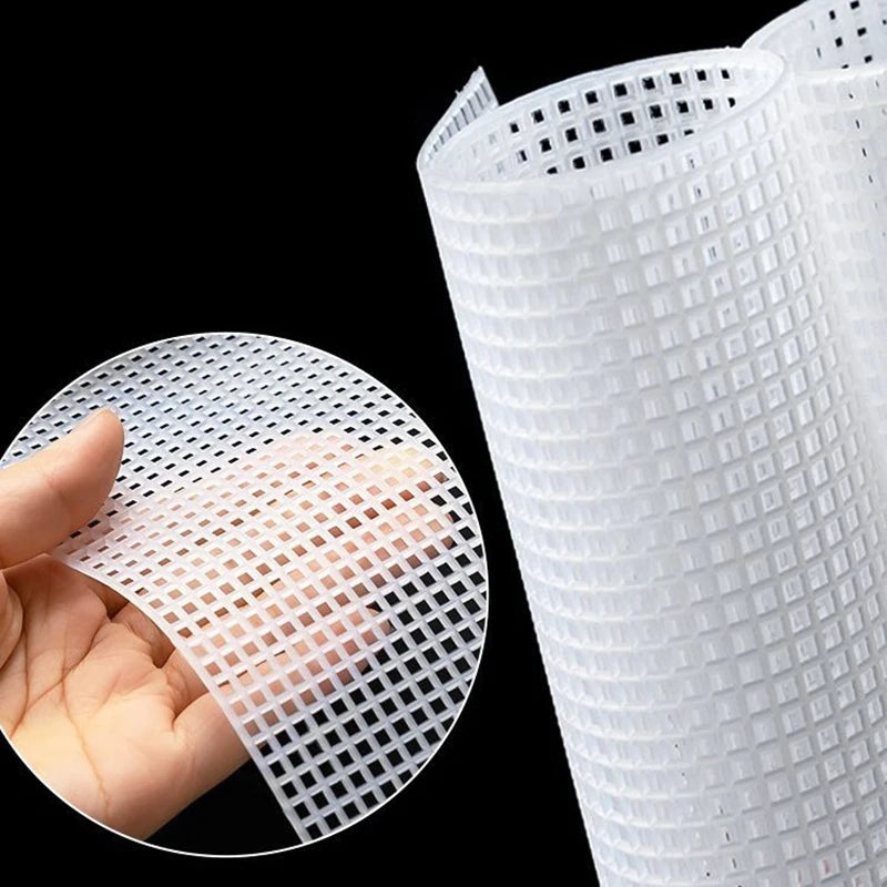 Plastic Mesh Cloth for Latch Hook Bags & Rug Crafts | 7 Sizes Craft Mesh Canvas QXL