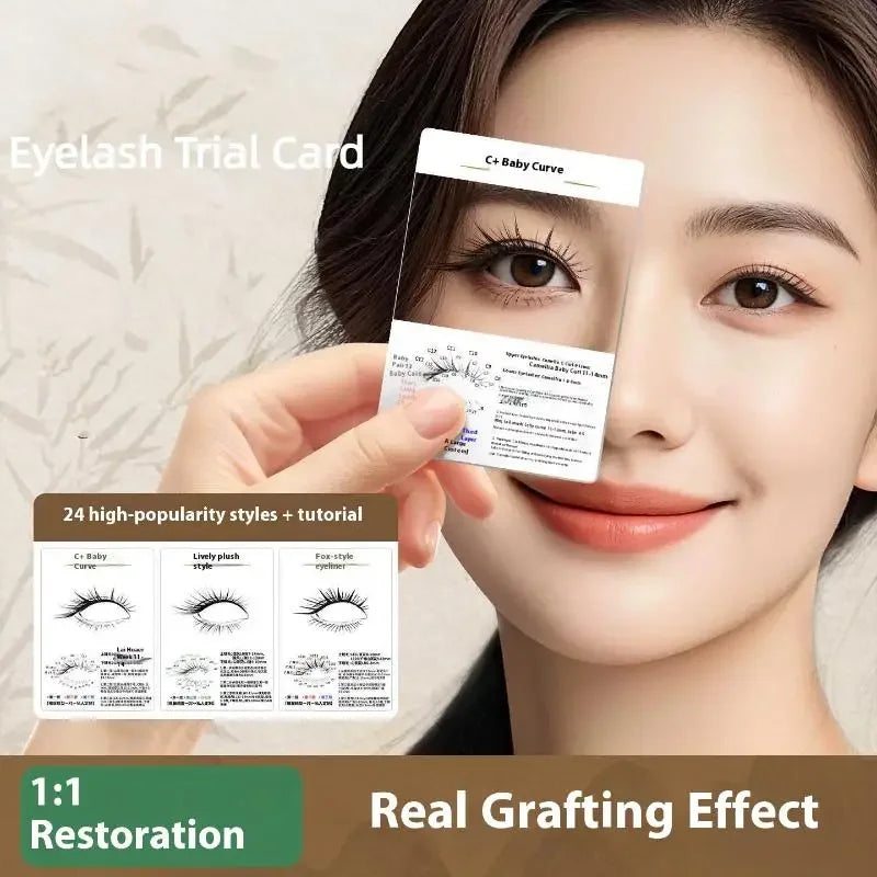 False Lash Trial Card | Lash Style Try-On Display Board Lash Display Card QXL