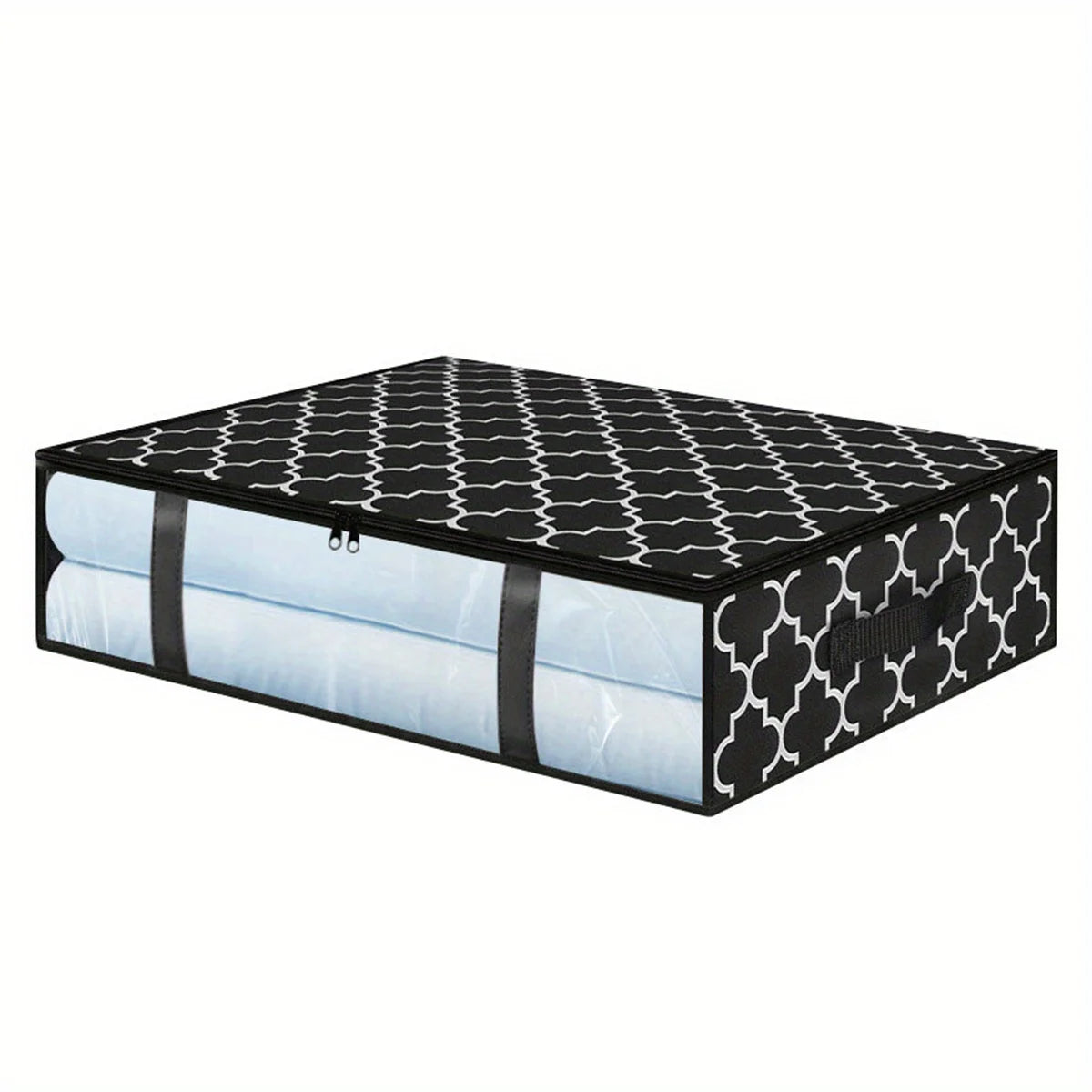 Foldable Nonwoven Dustproof Clothes Storage Bag with Zipper Clothes Storage Bag QXL black
