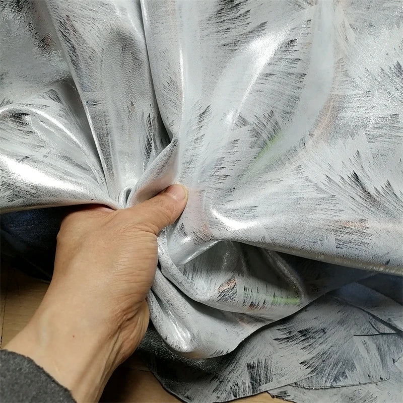 Silver White Sheepskin Leather 0.8–1mm | DIY Bag Craft Hide Leather Craft Fabric QXL