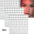 Non-Piercing Fake Nose Ring & Lip Stud Body Jewel Stickers Fake Body Jewel Stickers QXL silver