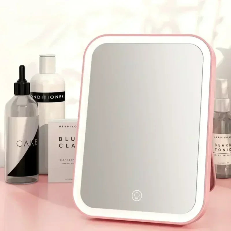 LED Makeup Mirror Touch Dimming & USB Charging | Vanity Lighted Vanity Mirror QXL