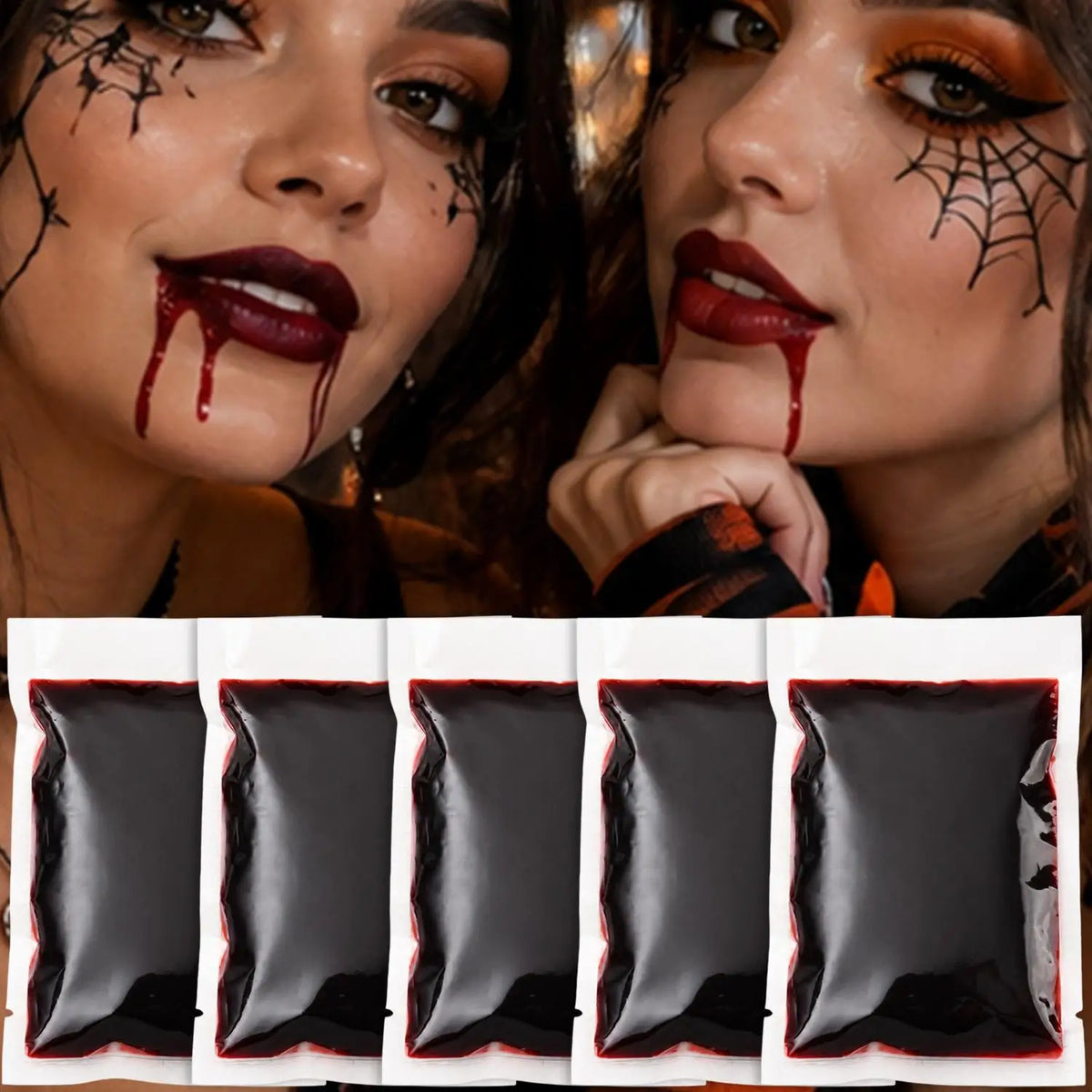 Realistic Fake Blood Pack | Halloween Cosplay Special FX Makeup Theatrical Body Paint QXL