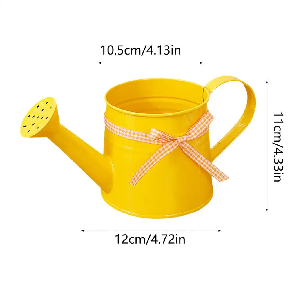 1L Metal Decorative Watering Can for Indoor & Outdoor Plants Decorative Watering Can QXL Yellow