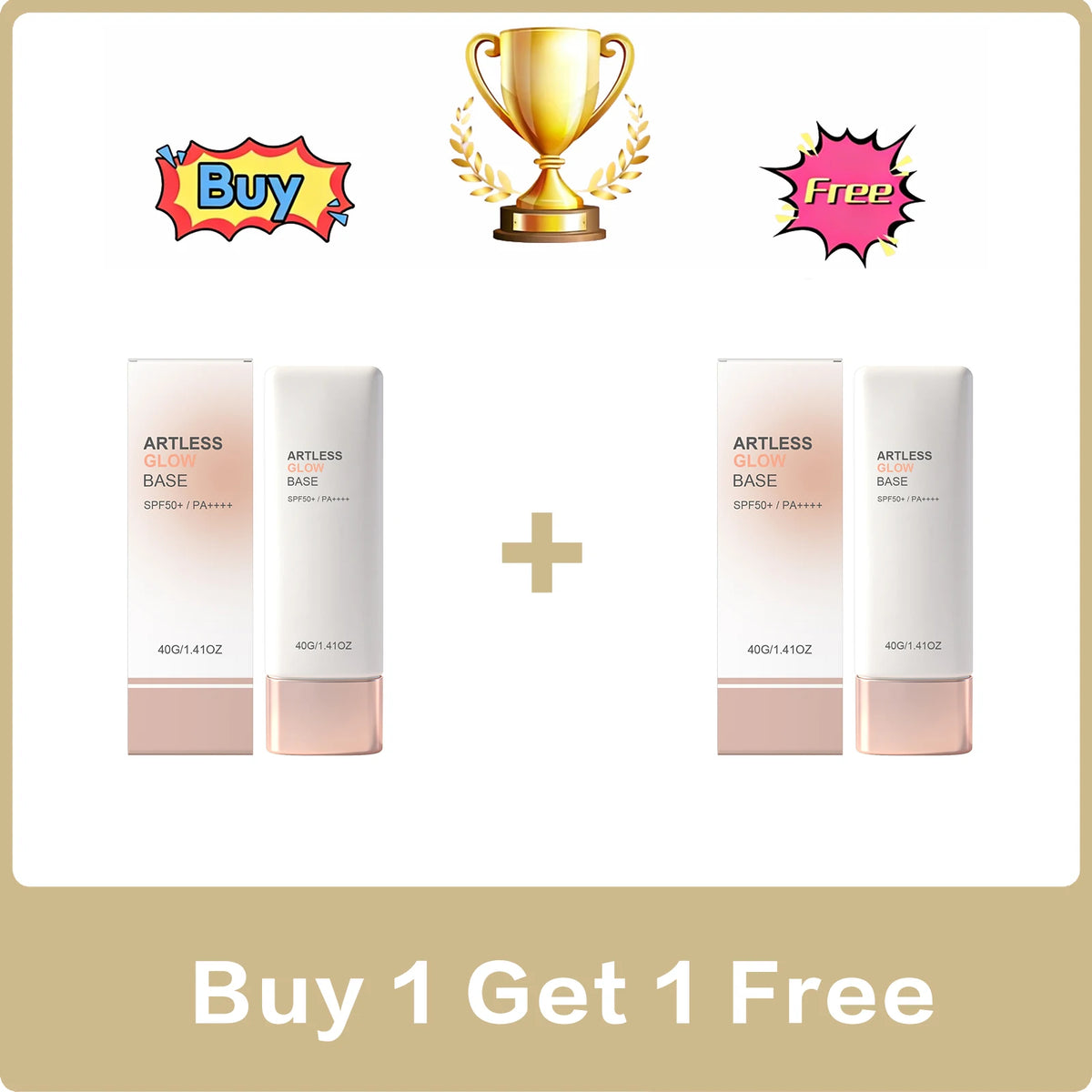 Brightening Sunscreen Primer & Makeup Base – Oil Control 40g Sunscreen Makeup Primer QXL Buy 1 Get 1 Free