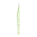 Cartoon Stainless Steel Eyelash & Craft Tweezers | Anti-Static Eyelash Tweezers QXL Green1