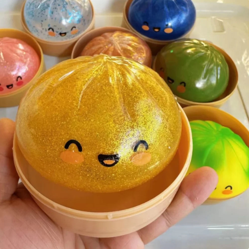 Mini Steamed Bun Squishy Toy | Slow Rebound Sensory Desk Decor Squishy Novelty Toy QXL