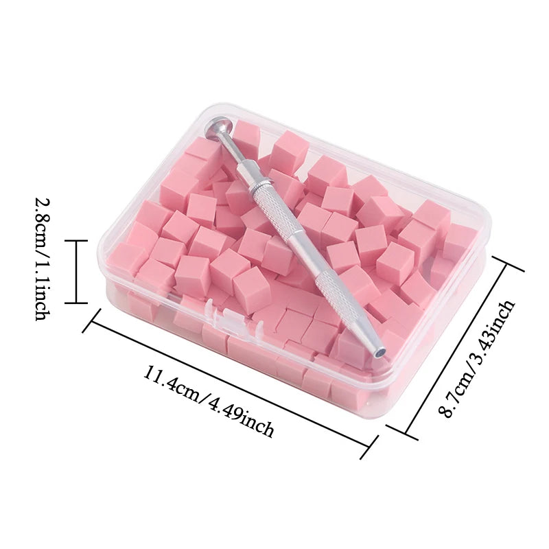50/100-Pc Square Nail Art Sponge Set | Ombre Gradient Manicure Nail Art Sponge Set QXL