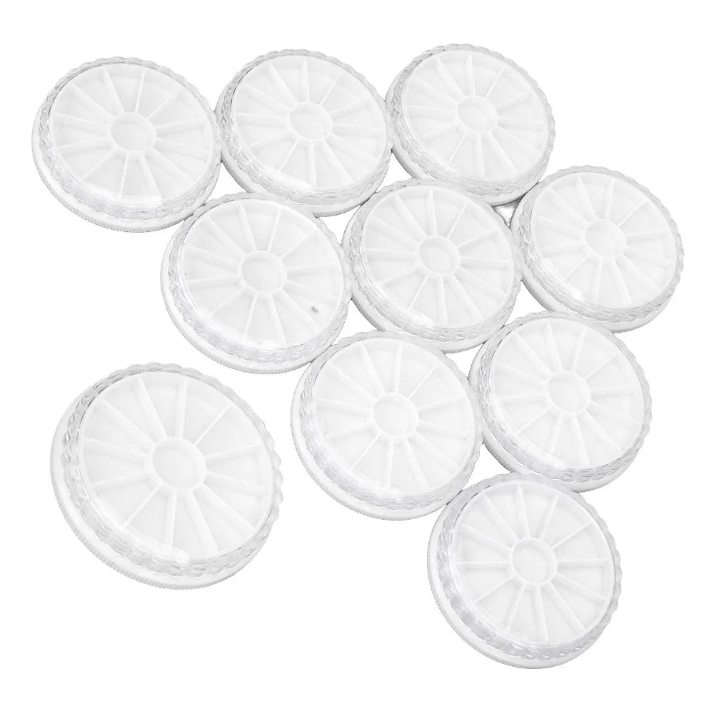 10-Pack Round Nail Art Storage Box | 12-Compartment Rhinestone Nail Art Storage Box QXL
