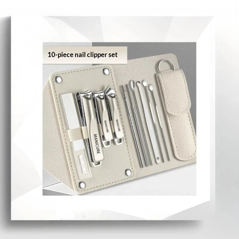 10-Piece Manicure Pedicure Set | High Carbon Steel Nail Kit Nail Grooming Kit QXL