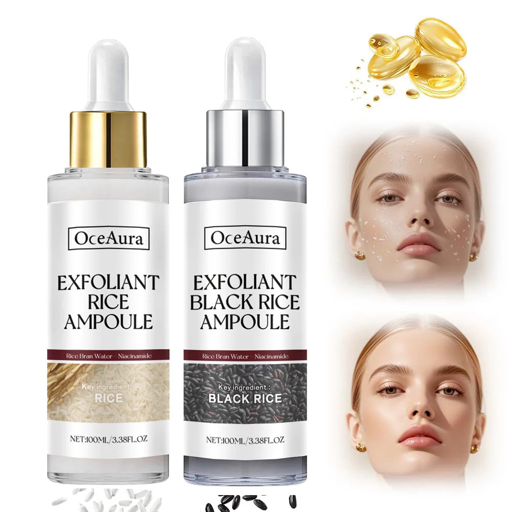 OceAura Rice Exfoliating Brightening Serum | Hyaluronic Acid Exfoliating Face Serum QXL