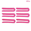 U-Shaped Heat Guard Perm Clips for Salon Styling | 6/12-Pack Hair Perm Clips QXL 6Pcs Pink