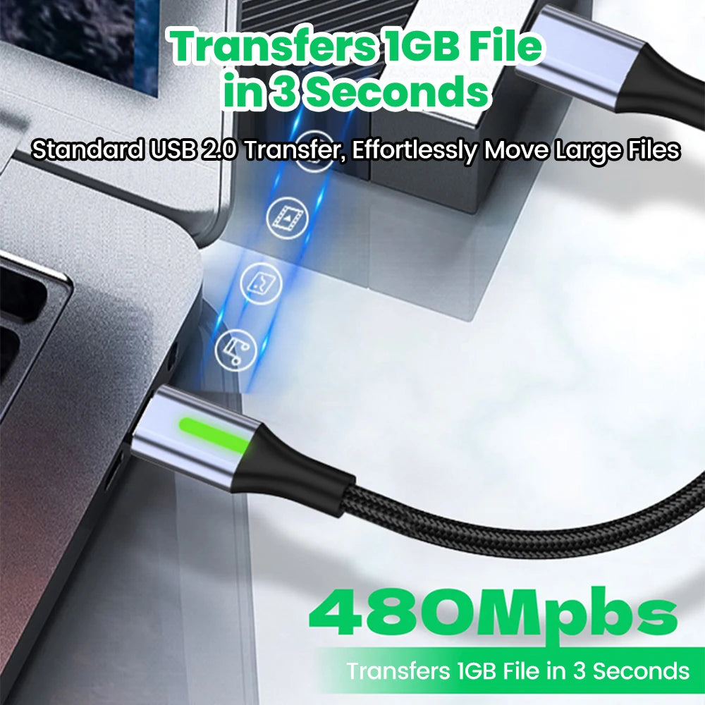 USB-A to USB-C 66W Fast Charging Cable – 0.25M & 0.5M USB-C Charging Cable QXL