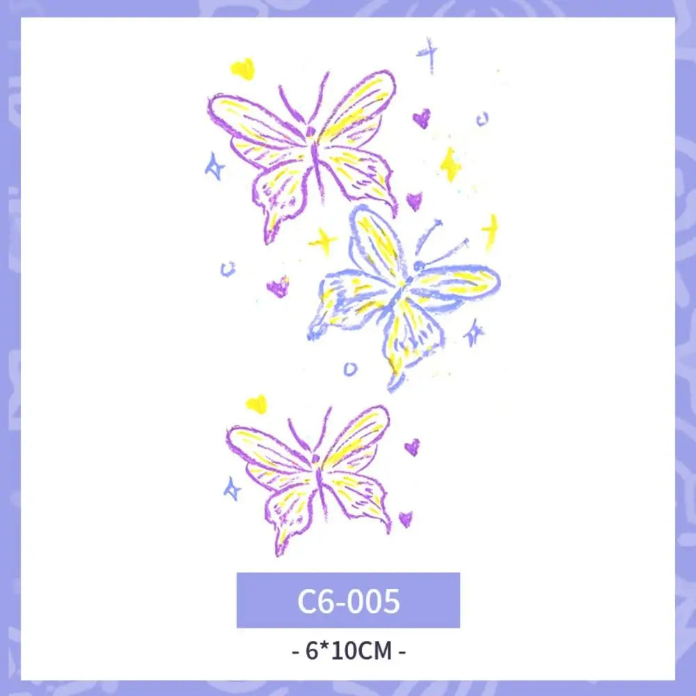 Butterfly Face Decal Temporary Tattoo Stickers | INS Style Temporary Face Sticker QXL 005