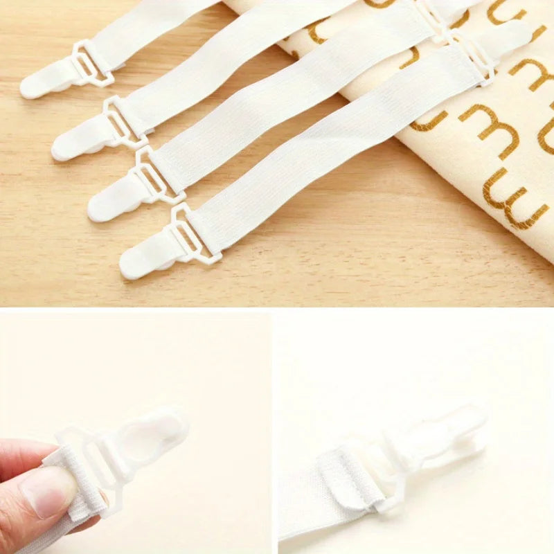 4-Pack Non-Slip Sheet & Quilt Fastener Clips | Bed Fixer Sheet Fastener Clips QXL