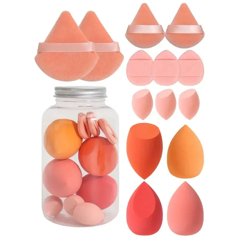 14-Piece Makeup Sponge Set | Foundation Blender & Powder Puff Makeup Sponge Set QXL