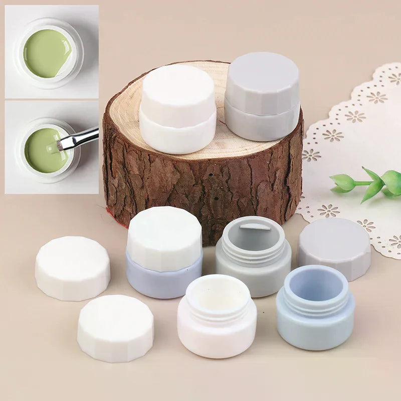 2-Pack 5ml Empty Nail Gel Jars | Polish & UV Glue Storage Nail Gel Storage Jar QXL