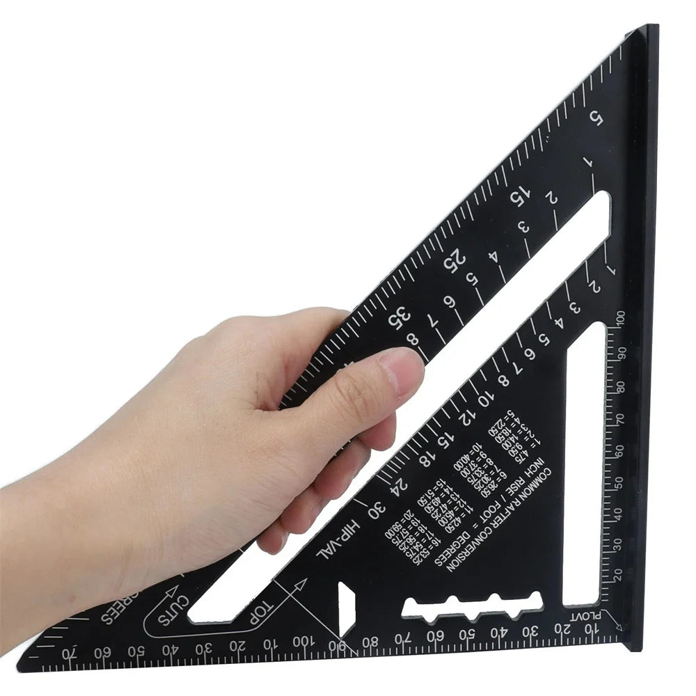 7" Aluminum Speed Square Triangle Ruler – Woodworking Tool Speed Square Ruler QXL