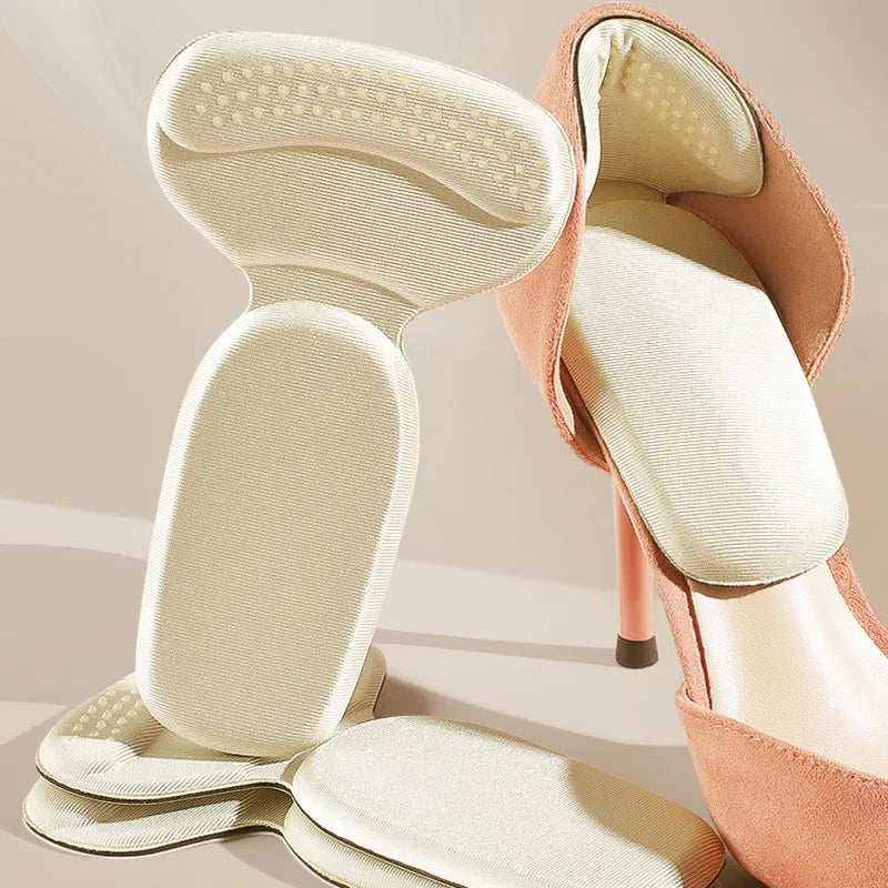 T-Shape Heel Pads | Anti-Slip Cushioned Insoles – 2 Pack Heel Cushion Pad QXL