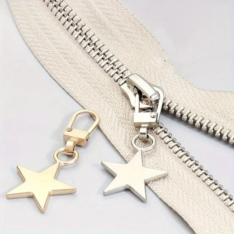 Metal Star Zipper Pull Tabs – Detachable Pullers for Bags & Jackets Zipper Pull Tabs QXL